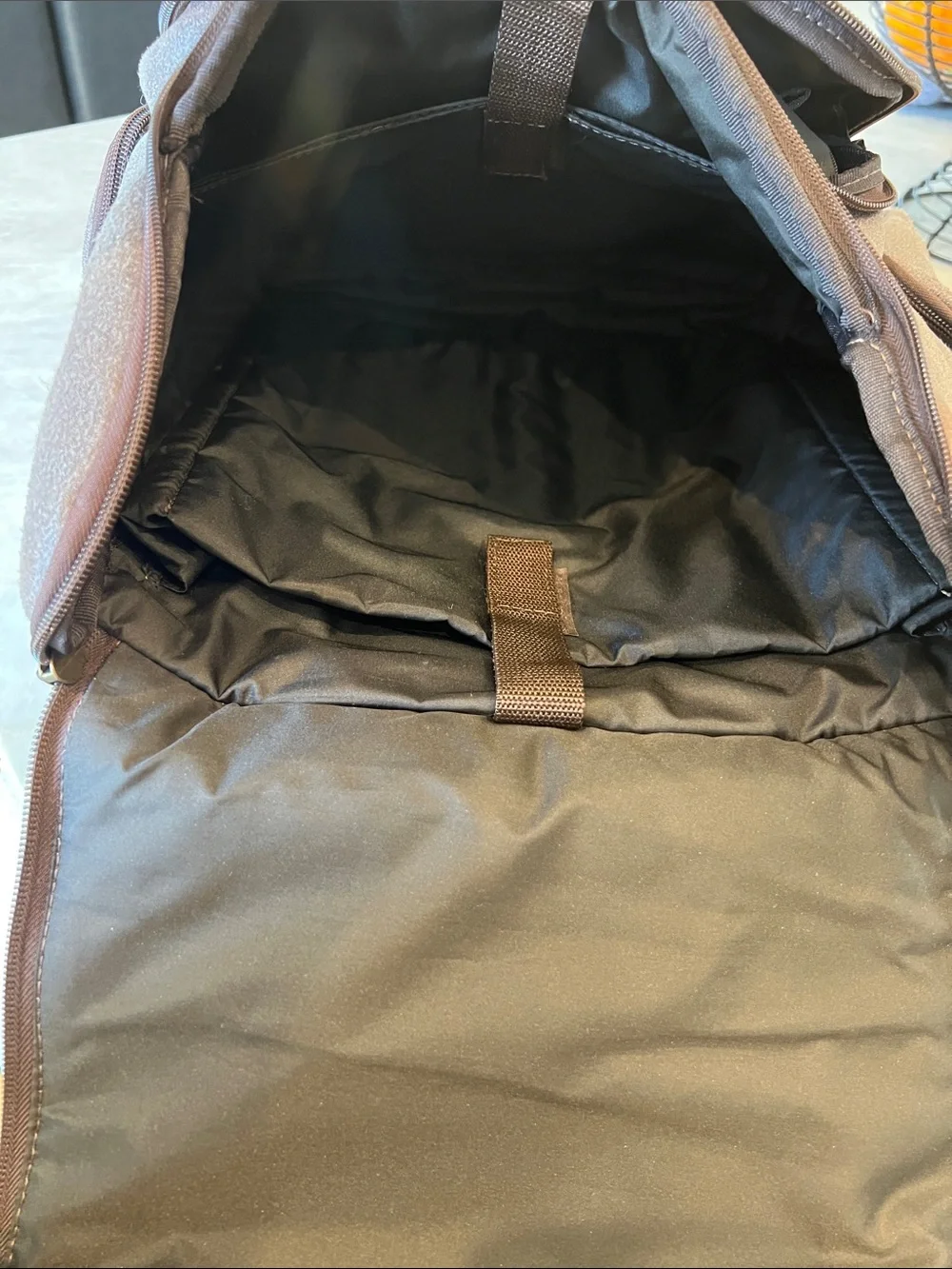 LeDonne Men's Taupe Distressed Leather Backpack